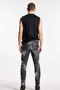 Bleached Wash Skater Jeans