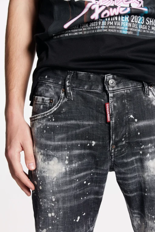 Bleached Wash Skater Jeans