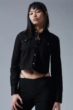 Bull Wash Icon Western Cropped Shirt