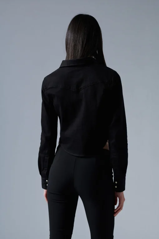 Bull Wash Icon Western Cropped Shirt