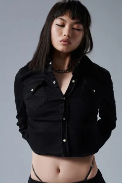Bull Wash Icon Western Cropped Shirt