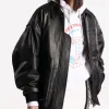 Classic Leather Bomber Jacket
