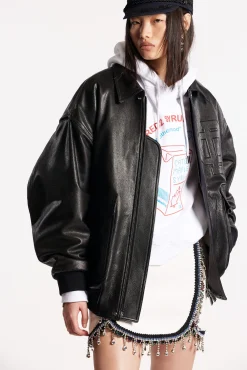 Classic Leather Bomber Jacket