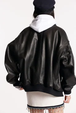Classic Leather Bomber Jacket