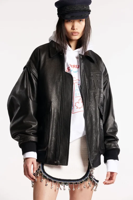 Classic Leather Bomber Jacket