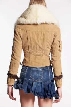 Cloudy Wash Side Open Denim Skirt