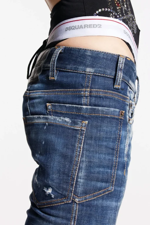 Cloudy Wash Super Low Waist Sharpei Jeans
