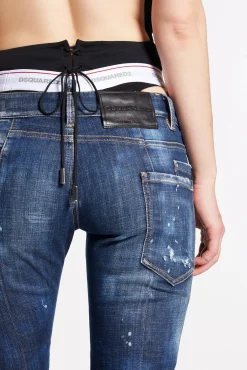 Cloudy Wash Super Low Waist Sharpei Jeans