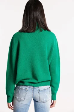 Contrast Color Turtleneck Knit
