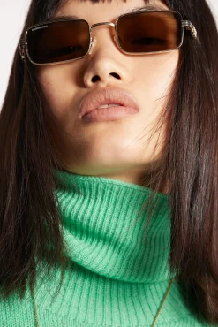 Contrast Color Turtleneck Knit