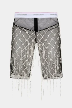 Crystal Cage Mini Skirt