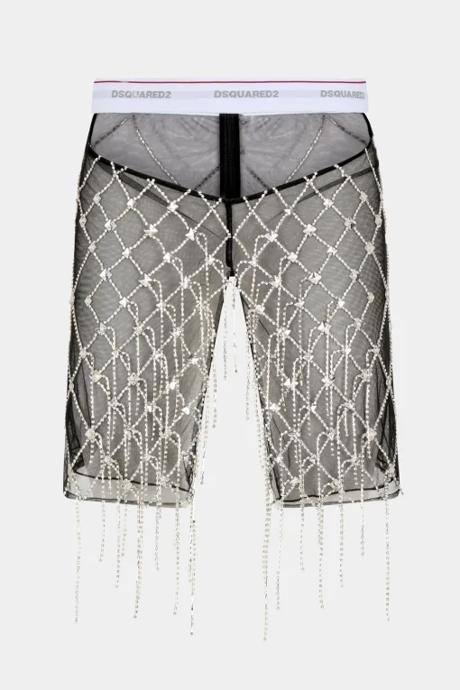Crystal Cage Mini Skirt
