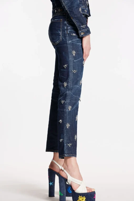 Crystal Flies Wash Boston Jeans