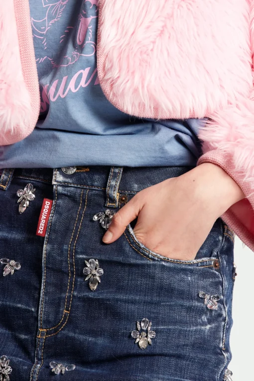 Crystal Flies Wash Mini Skirt