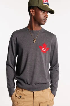 D2 Leaf Crewneck Knit