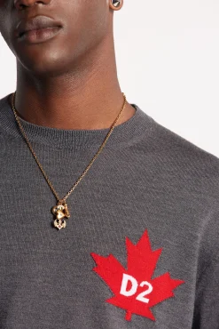 D2 Leaf Crewneck Knit