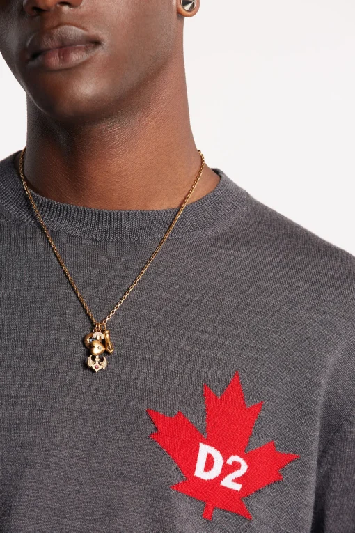 D2 Leaf Crewneck Knit