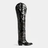 D2 Over-The-Knee Cowboy Boots