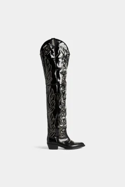 D2 Over-The-Knee Cowboy Boots
