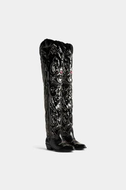 D2 Over-The-Knee Cowboy Boots