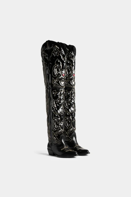D2 Over-The-Knee Cowboy Boots