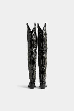 D2 Over-The-Knee Cowboy Boots