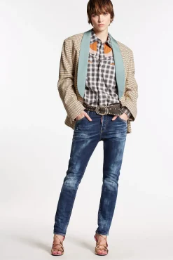 Dark Clean Wash Cool Girl Jeans