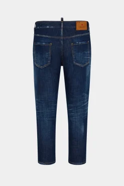 Dark Clean Wash Cool Girl Cropped Jeans