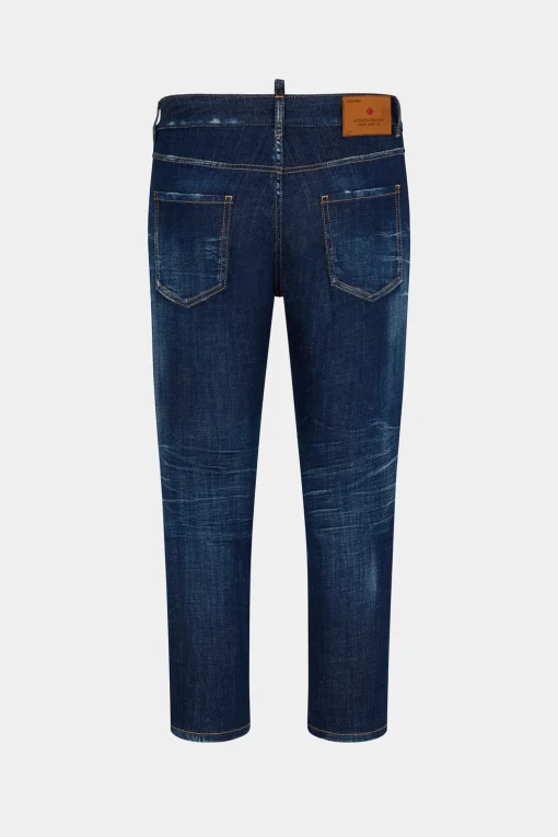 Dark Clean Wash Cool Girl Cropped Jeans