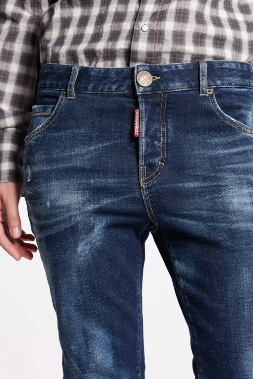 Dark Clean Wash Cool Girl Jeans