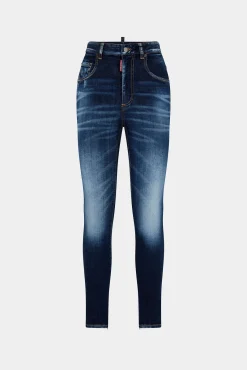 Dark Clean Wash High Waist Twiggy Jeans