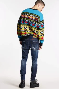 Dark Monster Maze Wash Skater Jeans