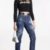 Dark Ripped Wash Boston Jeans
