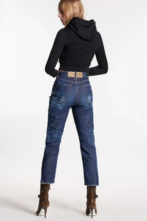Dark Ripped Wash Boston Jeans