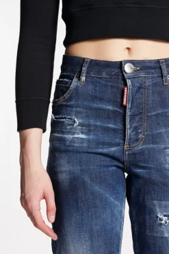 Dark Ripped Wash Boston Jeans