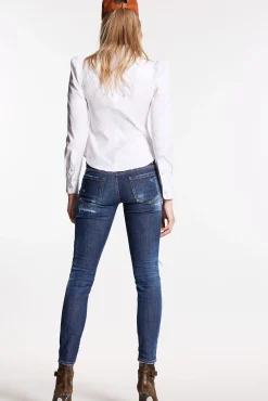 Dark Ripped Wash Jennifer Jeans