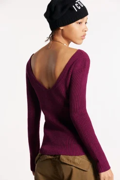 Deep Neckline Knit