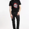 Diamond Scratched Skater Jeans