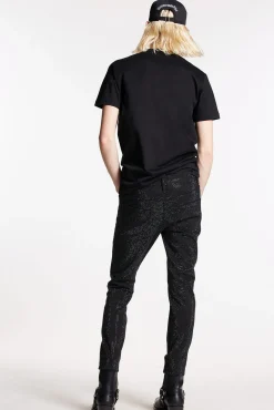 Diamond Scratched Skater Jeans