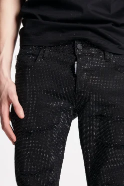 Diamond Scratched Skater Jeans