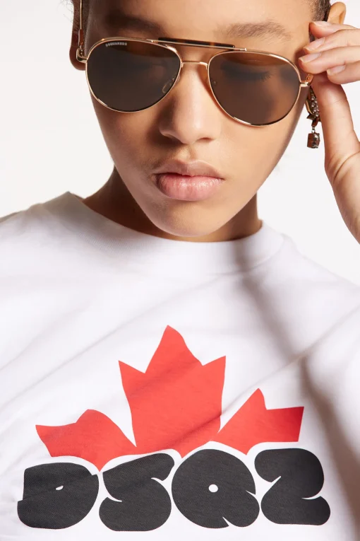 Dsq2 Gathered Cropped T-Shirt