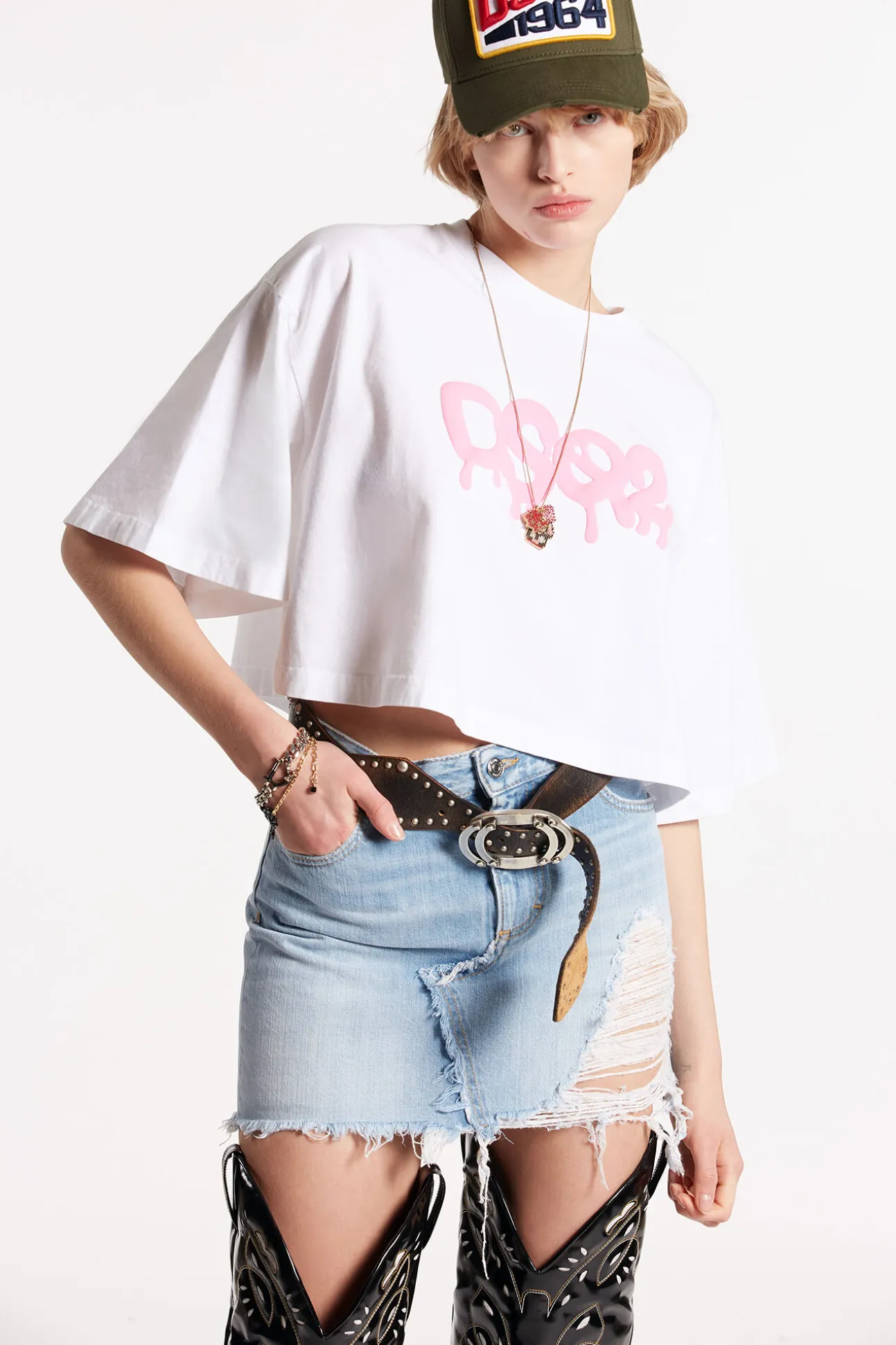 Dsq2 Oversize Cropped T-Shirt