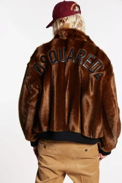 Dsquared2 Faux Fur Bomber Jacket
