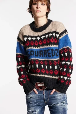 Dsquared2 Wool Jacquard Knit
