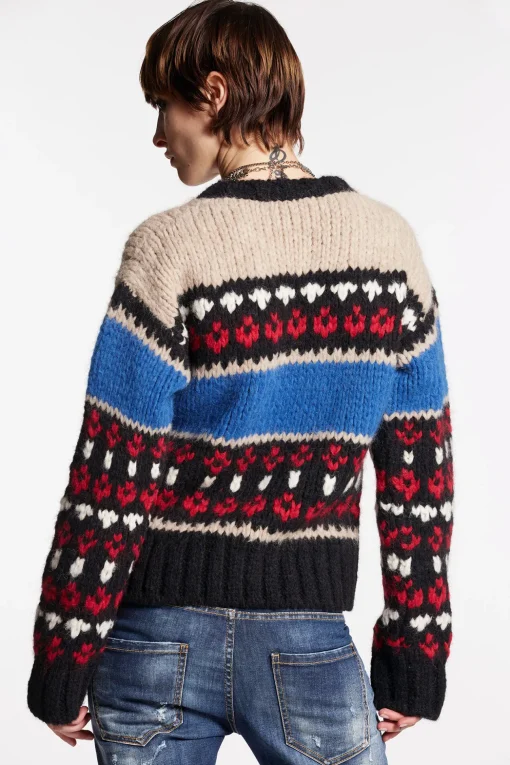 Dsquared2 Wool Jacquard Knit