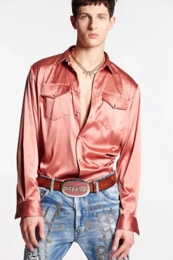Embellished Satin Shirt