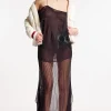 Embroidery Chiffon Dress