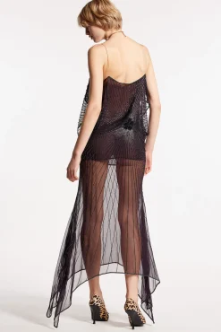 Embroidery Chiffon Dress
