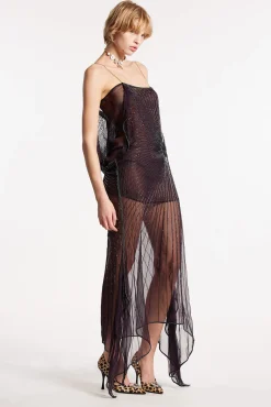 Embroidery Chiffon Dress
