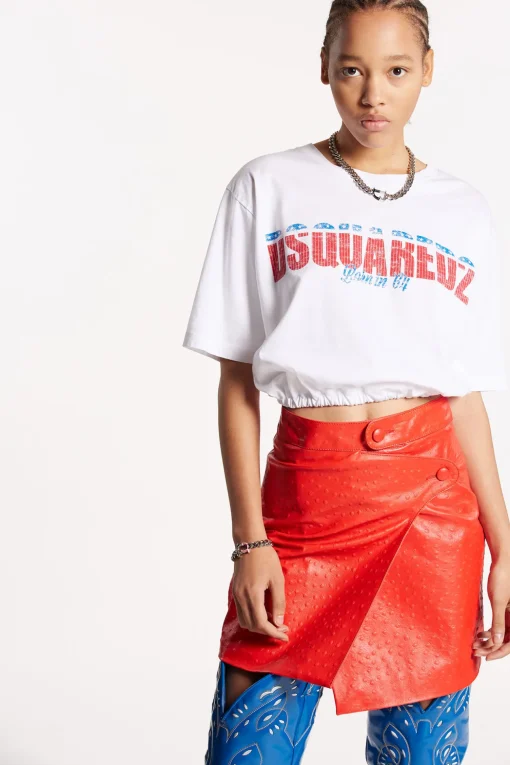 Fade Dyed Gathered Relaxed T-Shirt